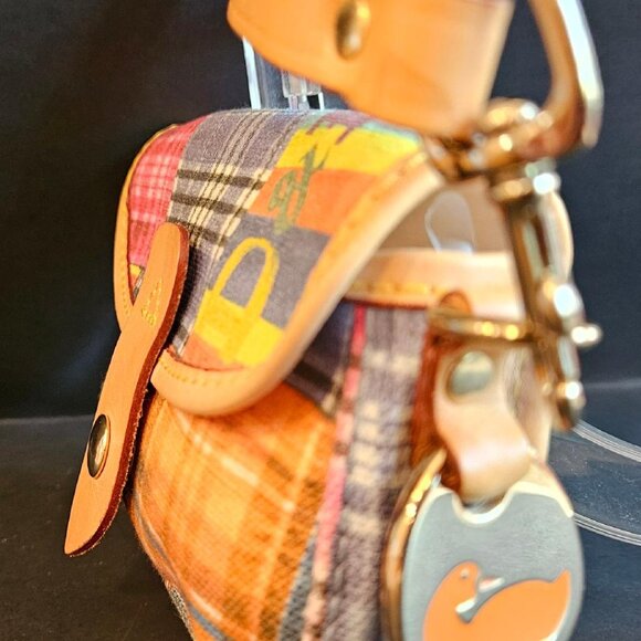 Dooney & Burke multi-colored plaid picnic ants wristlet. 6"X4" - Picture 3 of 5